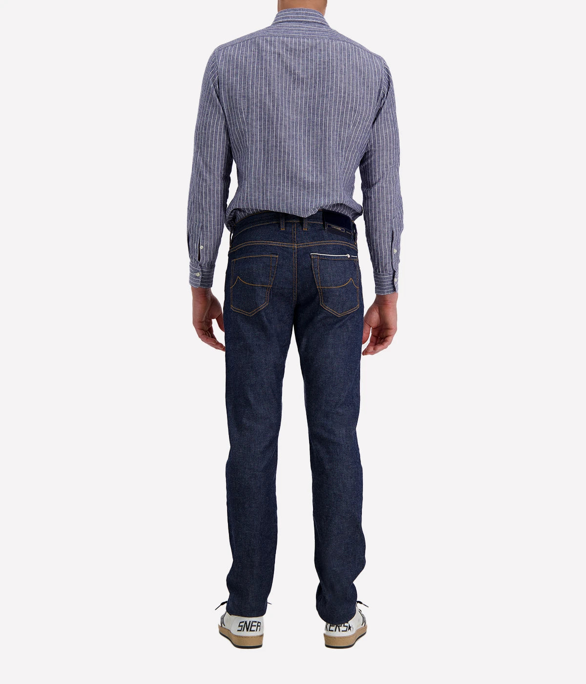 Limited Edition Bard 5 Pkt Slim Fit in 100D Dark Blue Navy Pony Patch