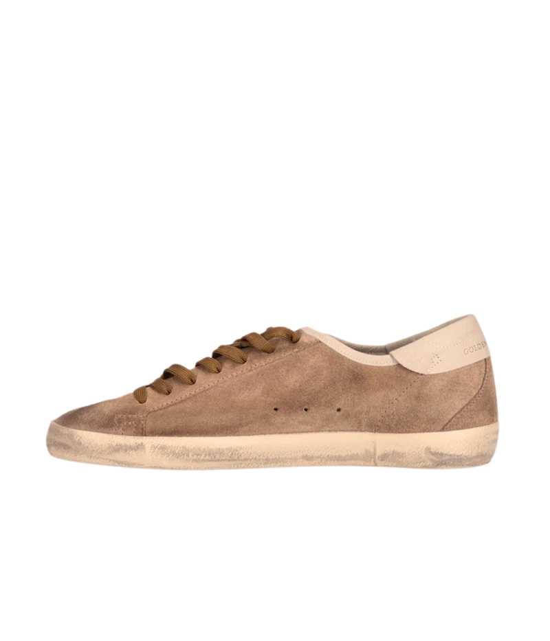 Golden Goose Super Star Sneaker In Tabacco & Cream - Side Shot