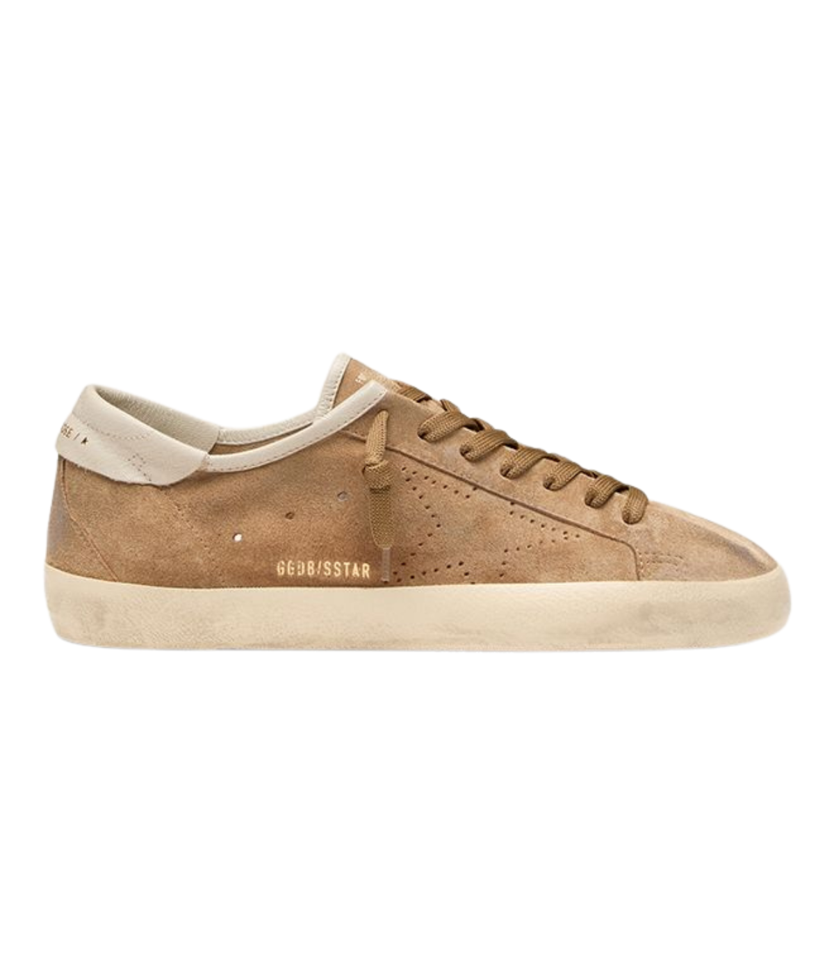 Golden Goose Super Star Sneaker In Tabacco & Cream