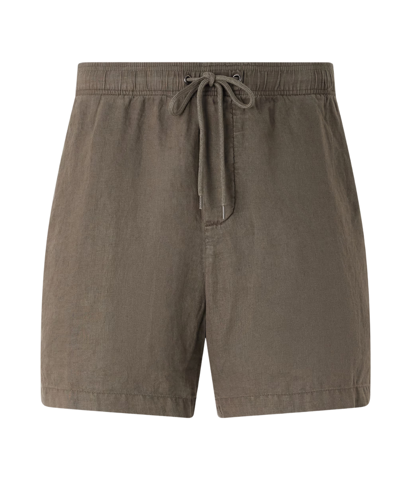 Lightweight Linen Shorts in Army Green