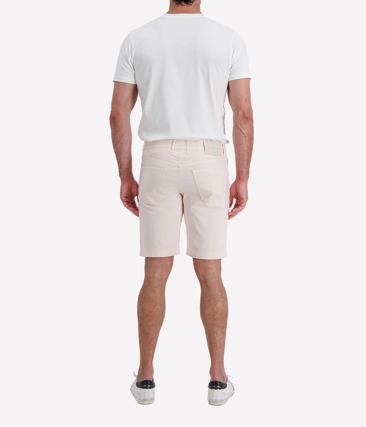 Jacob Cohën Lou Bermuda 5 PKT Slim Fit in Pink Suede Patch – Back View Slim Fit Bermuda Shorts
