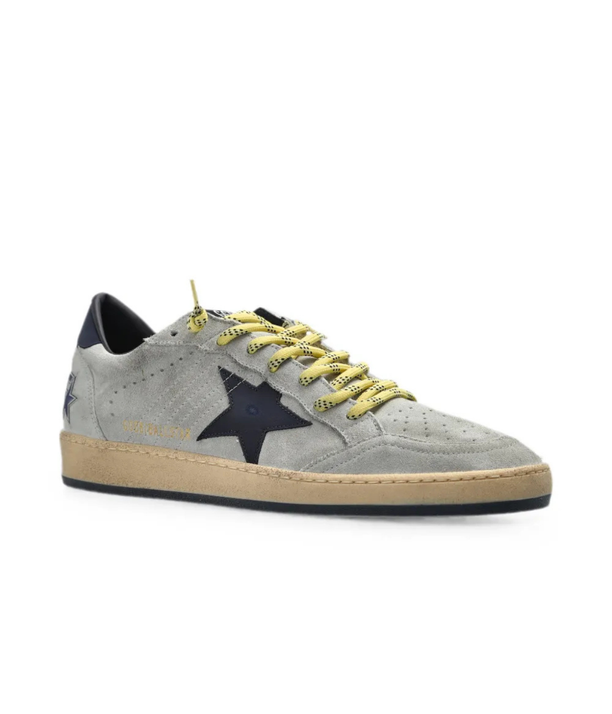Golden Goose Ball Star Sneaker In Grey Blue - Angled Side Shot