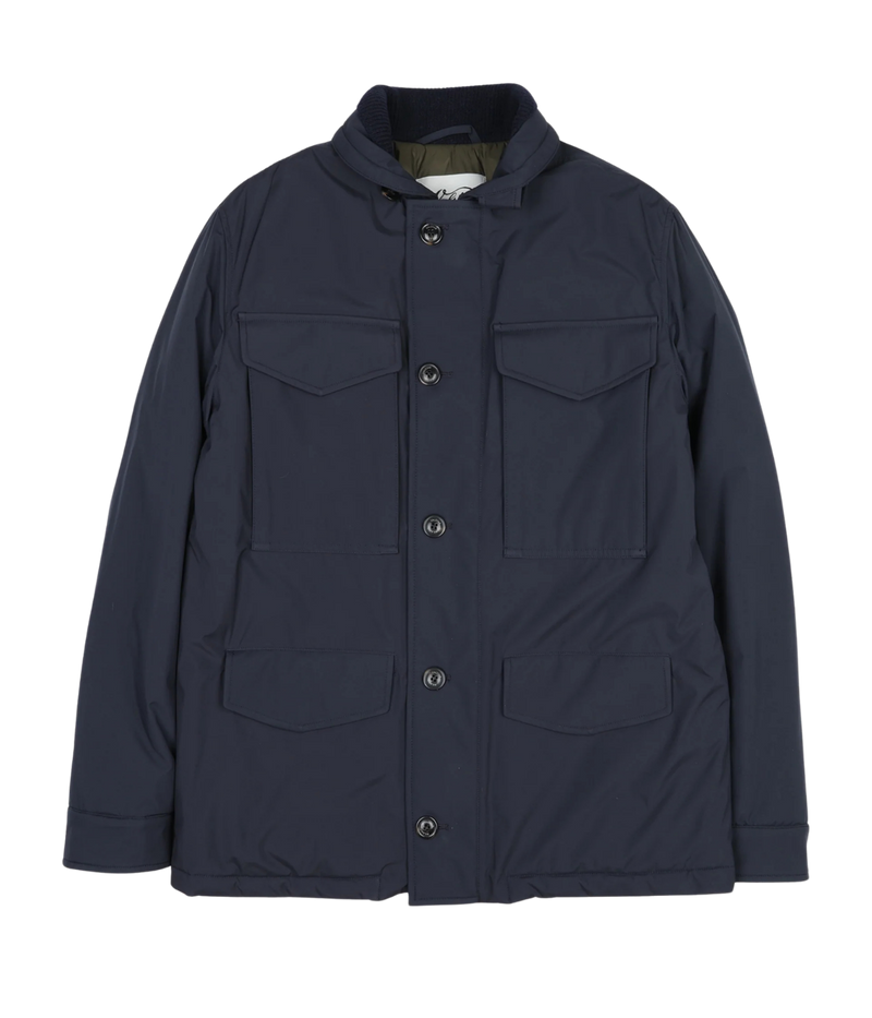 Valstar Loyal Padded Field Jacket in Navy - Flat Lay front view.