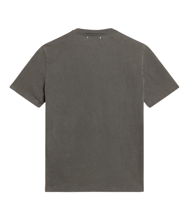 Golden Regular Distressed Cotton Shirt with Logo in Anthracite