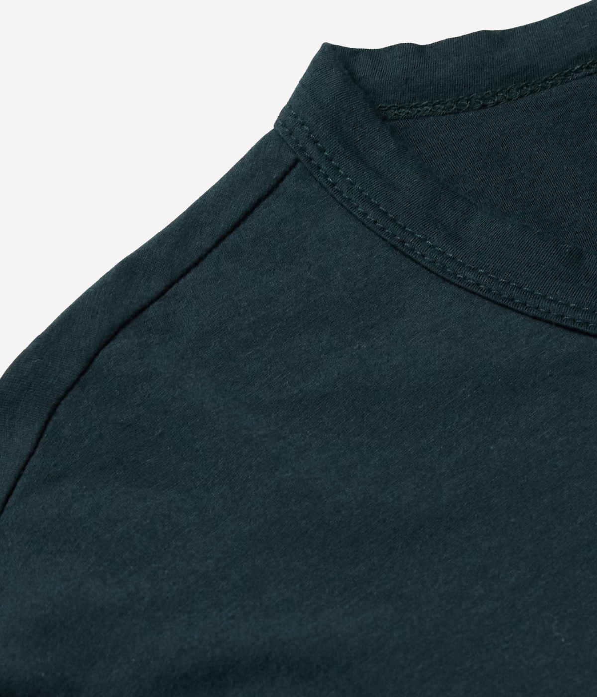 Luxe Lotus Jersey Crew Neck T-Shirt in French Navy