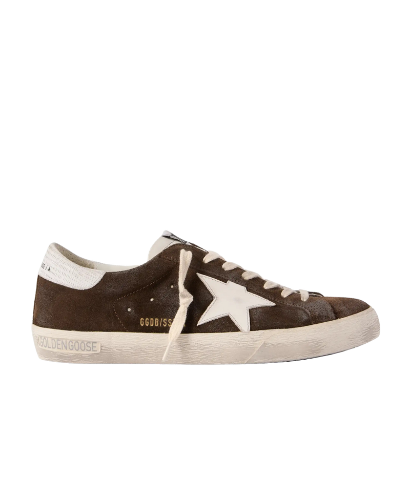 Golden Goost Super Star Sneaker in Brown White - Side Shot