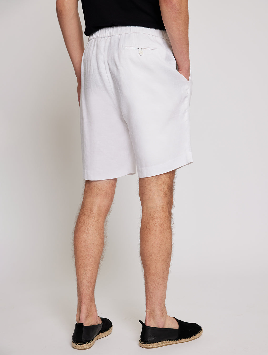 Felipe STR Linen Short in White