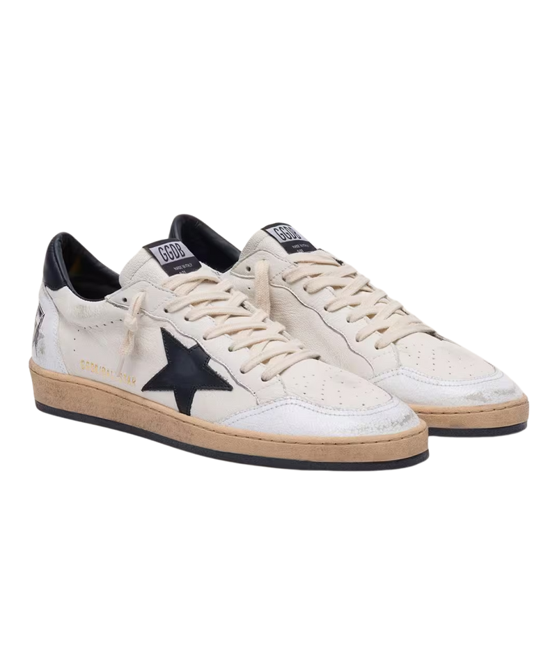 Ballstar Sneaker in White & Black