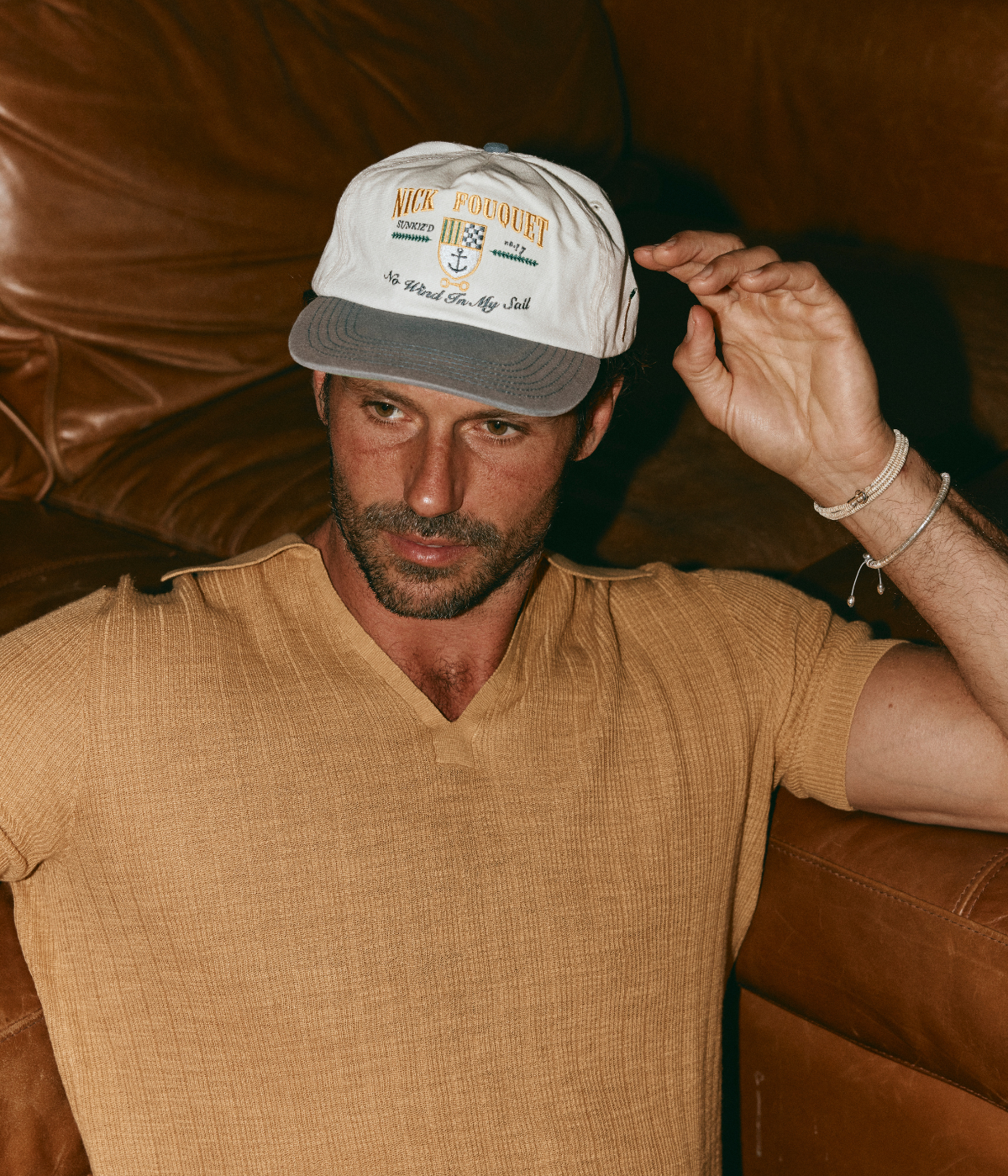 Lust At Sea Cap in Natural Blue