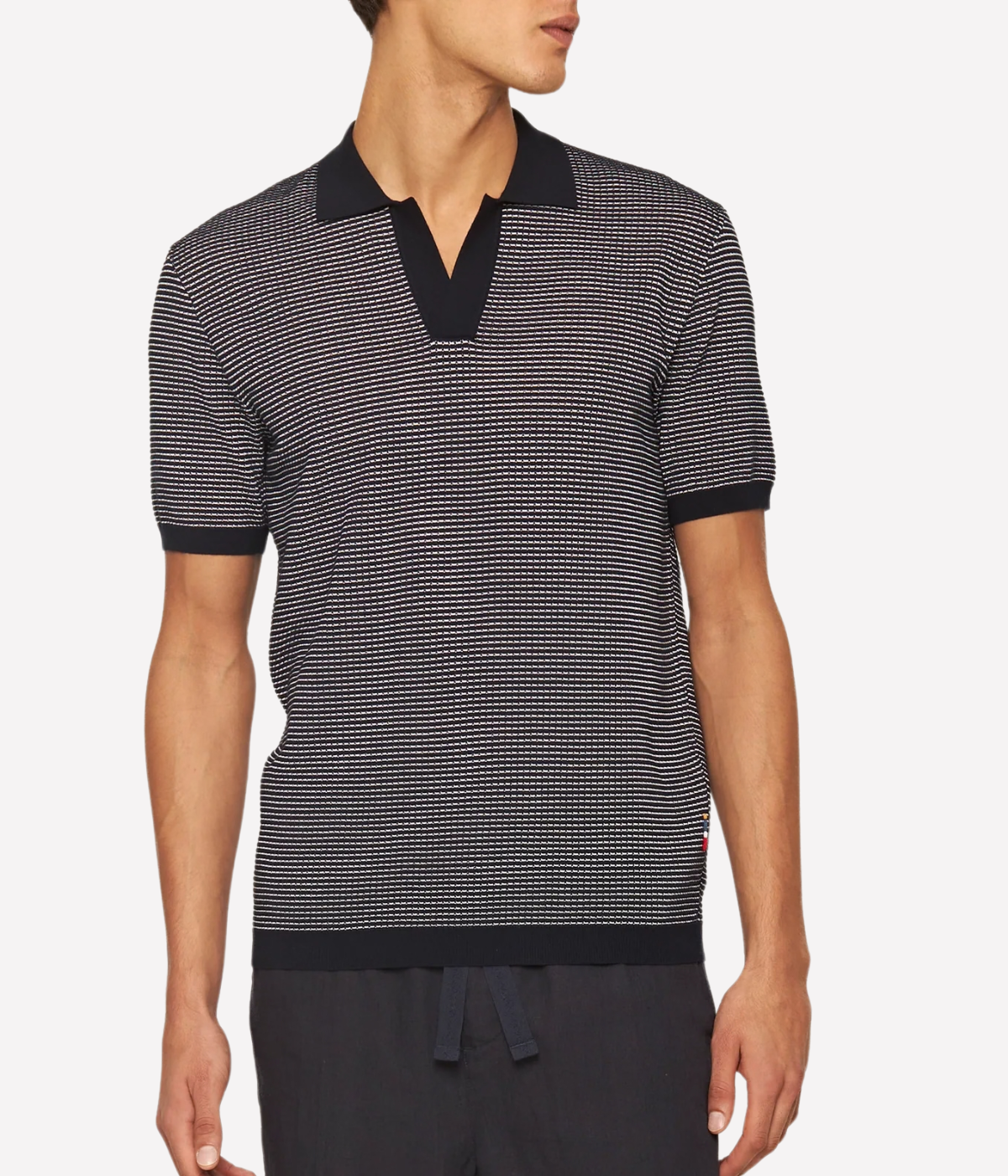 Roddy 2 Toned Shirt in White & Night Iris