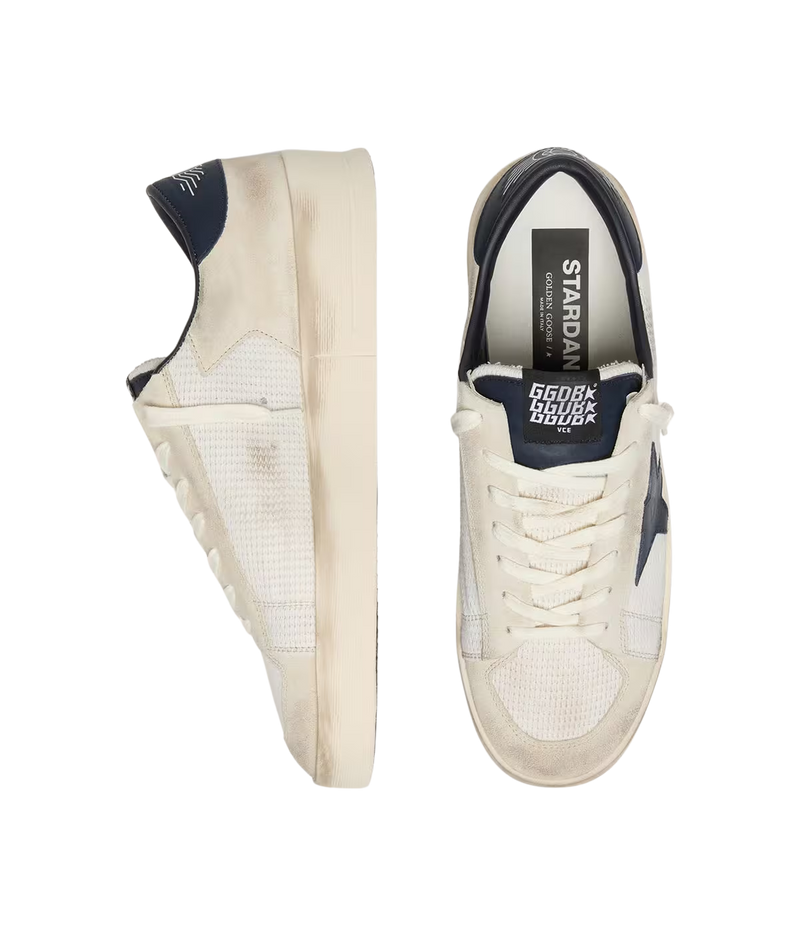 Golden Goose Stardan Sneaker in Beige & Ink Blue - Top Shot