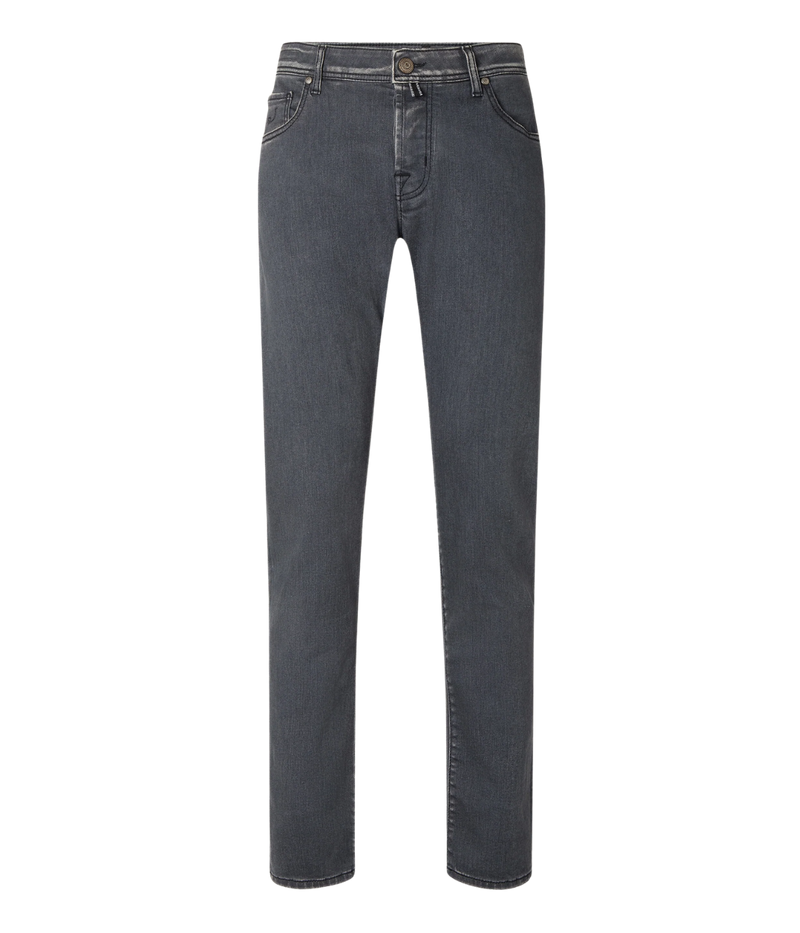 Pant 5 Pkt Slim Fit Bard In 800D Black Leather Patch