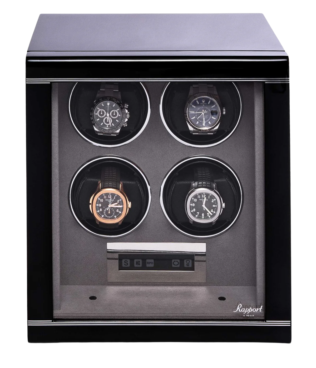 Formula Quad Watch Winder in Black