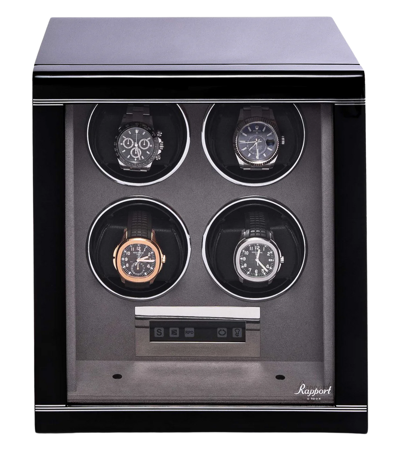 Formula Quad Watch Winder in Black