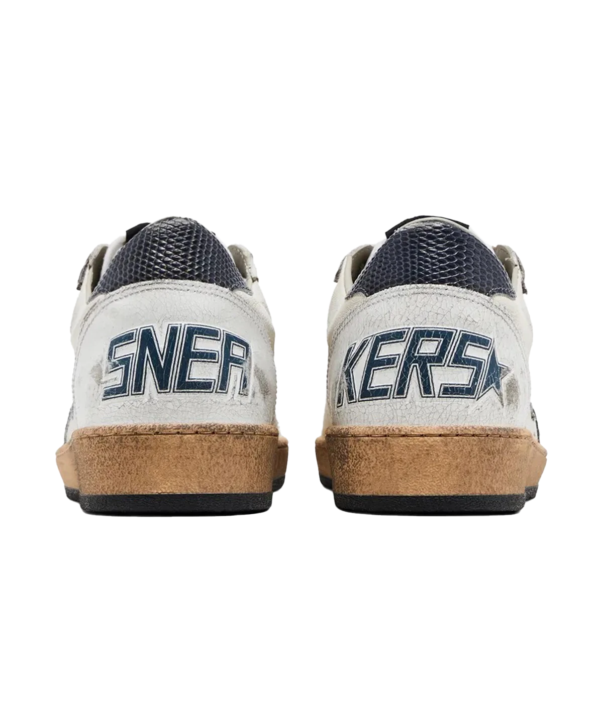 Ball Star Sneaker in White Dusty Blue