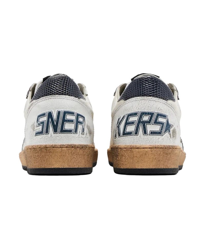 Ball Star Sneaker in White Dusty Blue