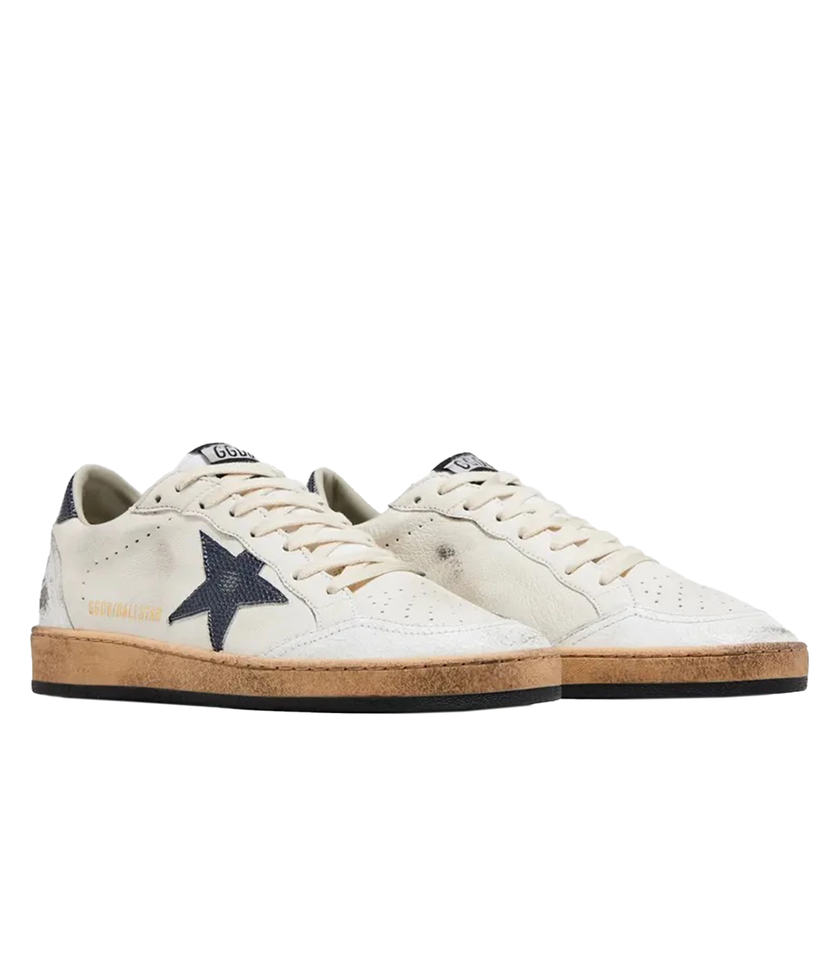 Ball Star Sneaker in White Dusty Blue