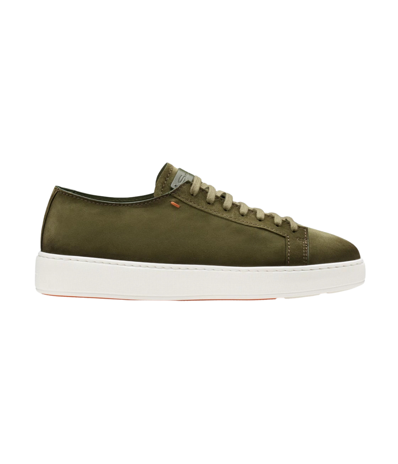 Santoni Damps 2 Sneaker in Green side view.