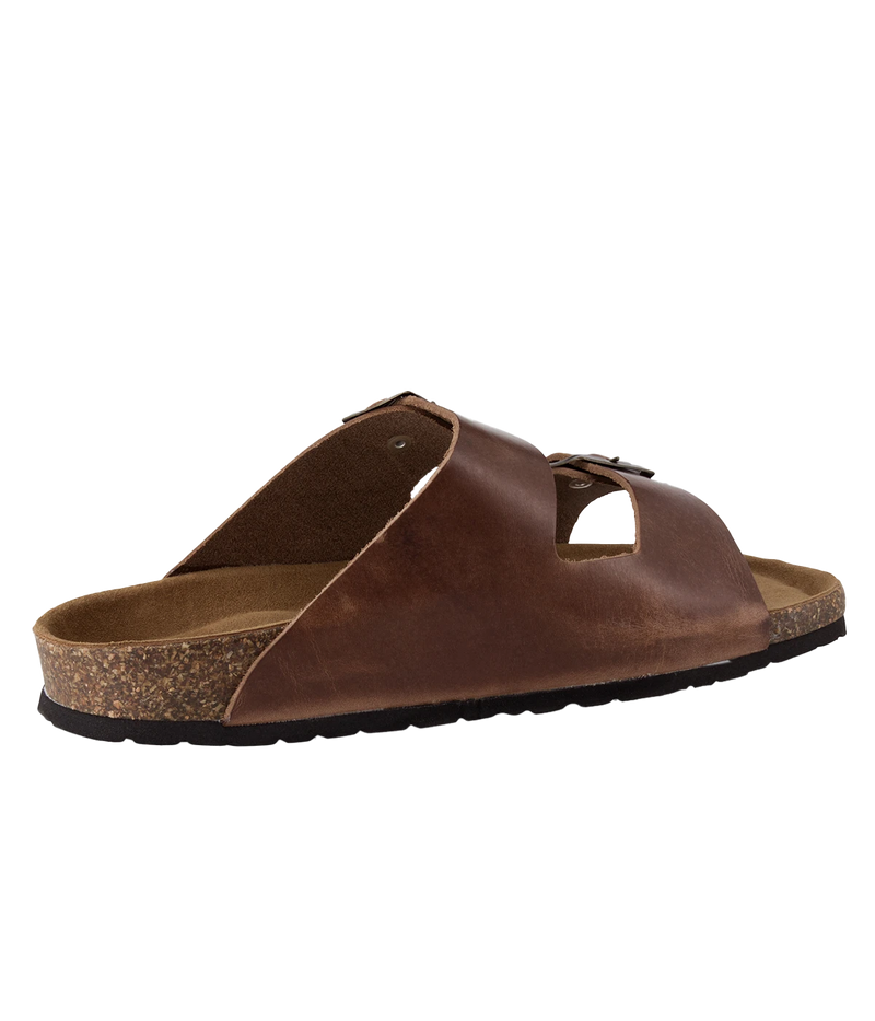 Leather Sandal in Naturale