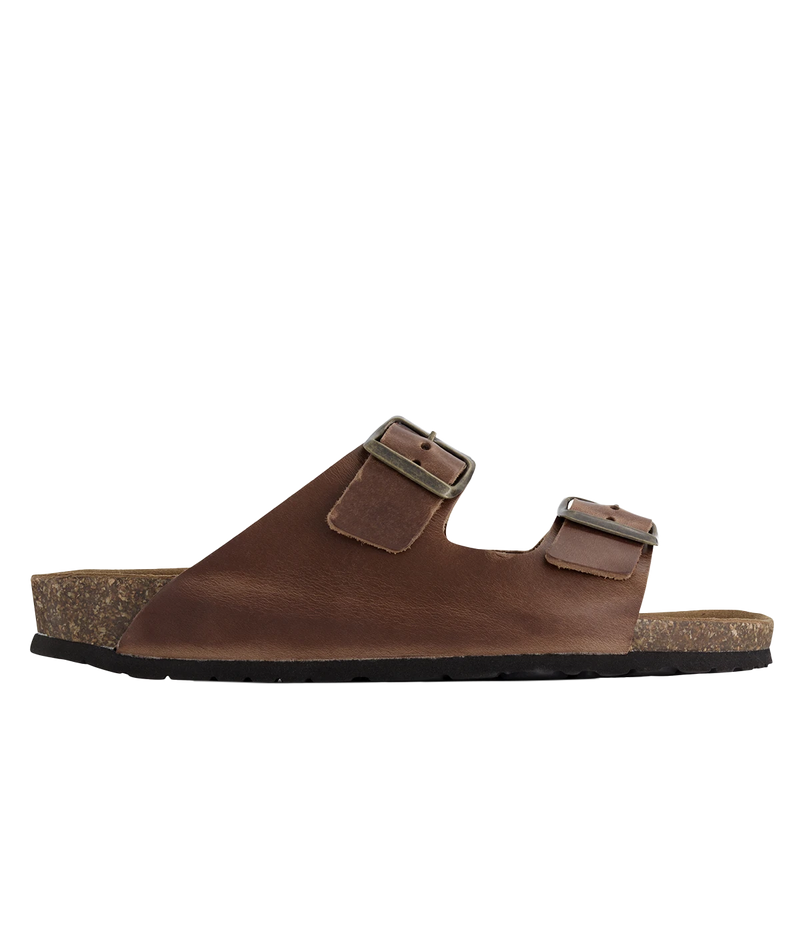 Leather Sandal in Naturale