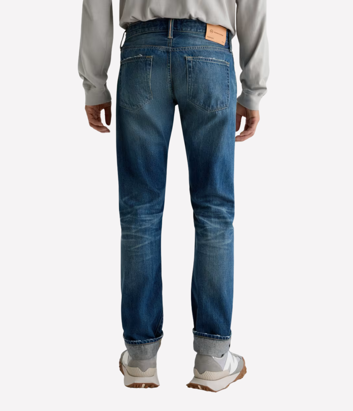 AG Tellis Jean in 15 Years Rafael worn on model - back view. 