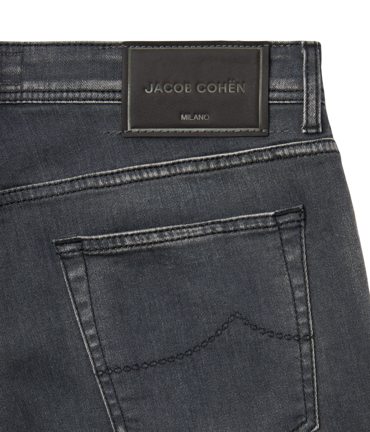 Pant 5 Pkt Slim Fit Bard In 800D Black Leather Patch