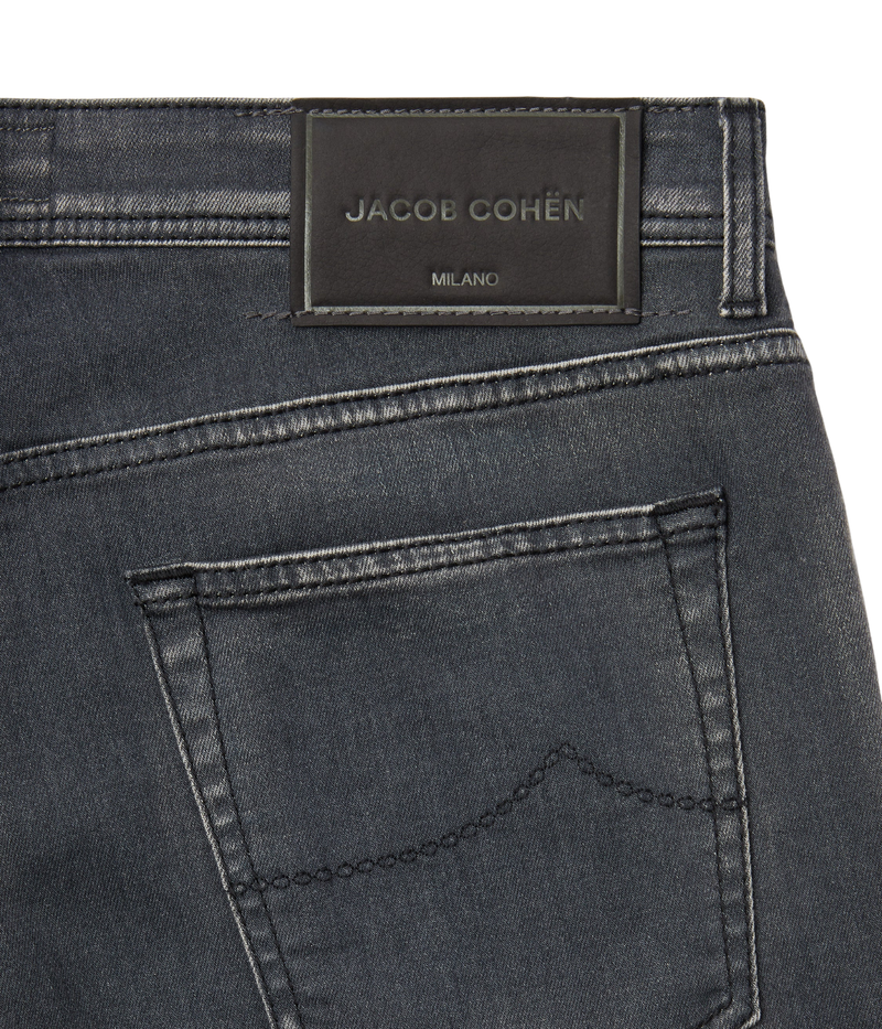 Pant 5 Pkt Slim Fit Bard In 800D Black Leather Patch