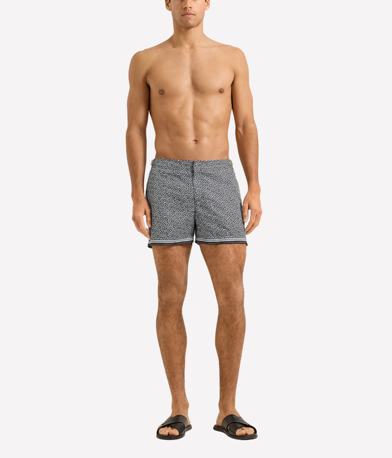Setter Pettola Border Boardshort in Night Iris & White