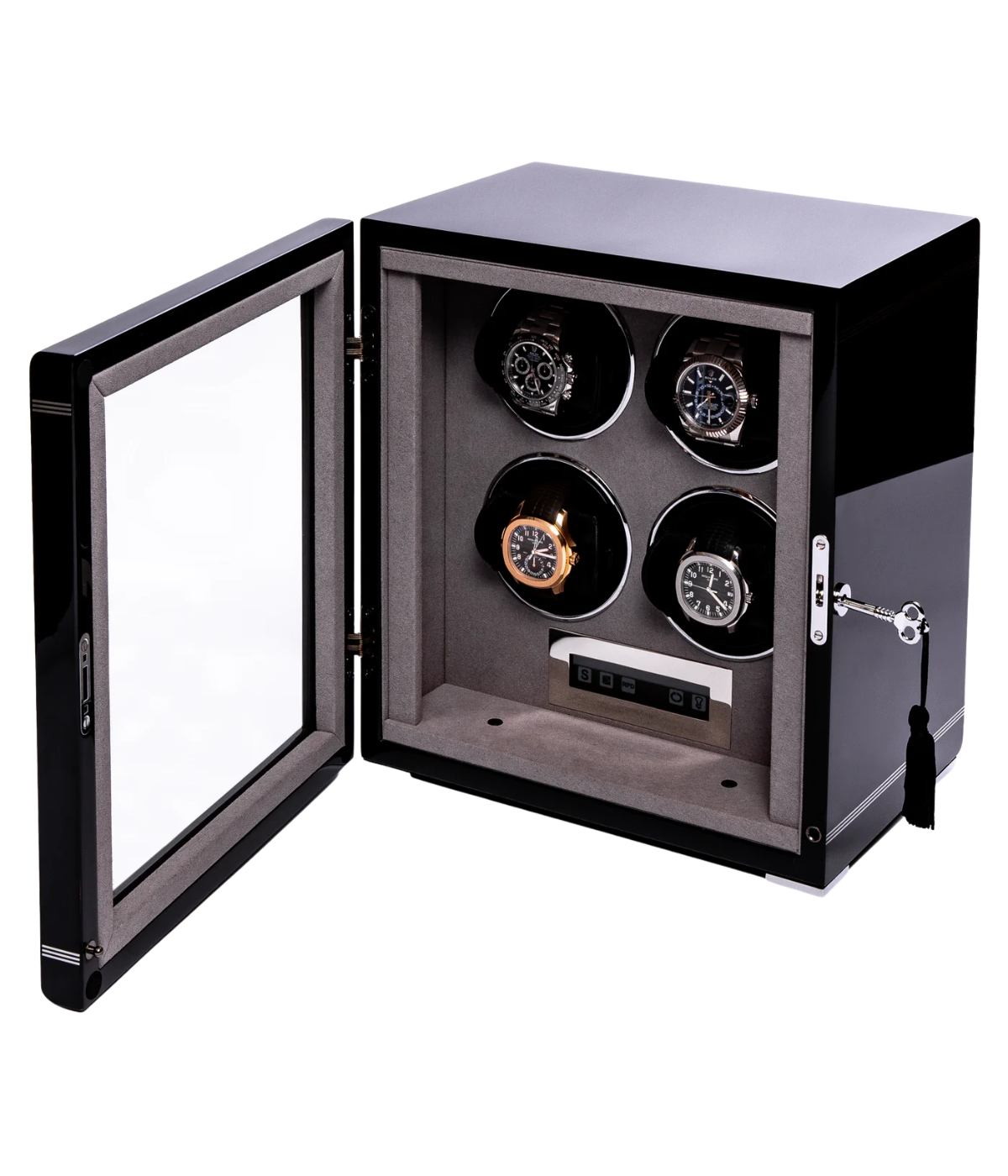Formula Quad Watch Winder in Black