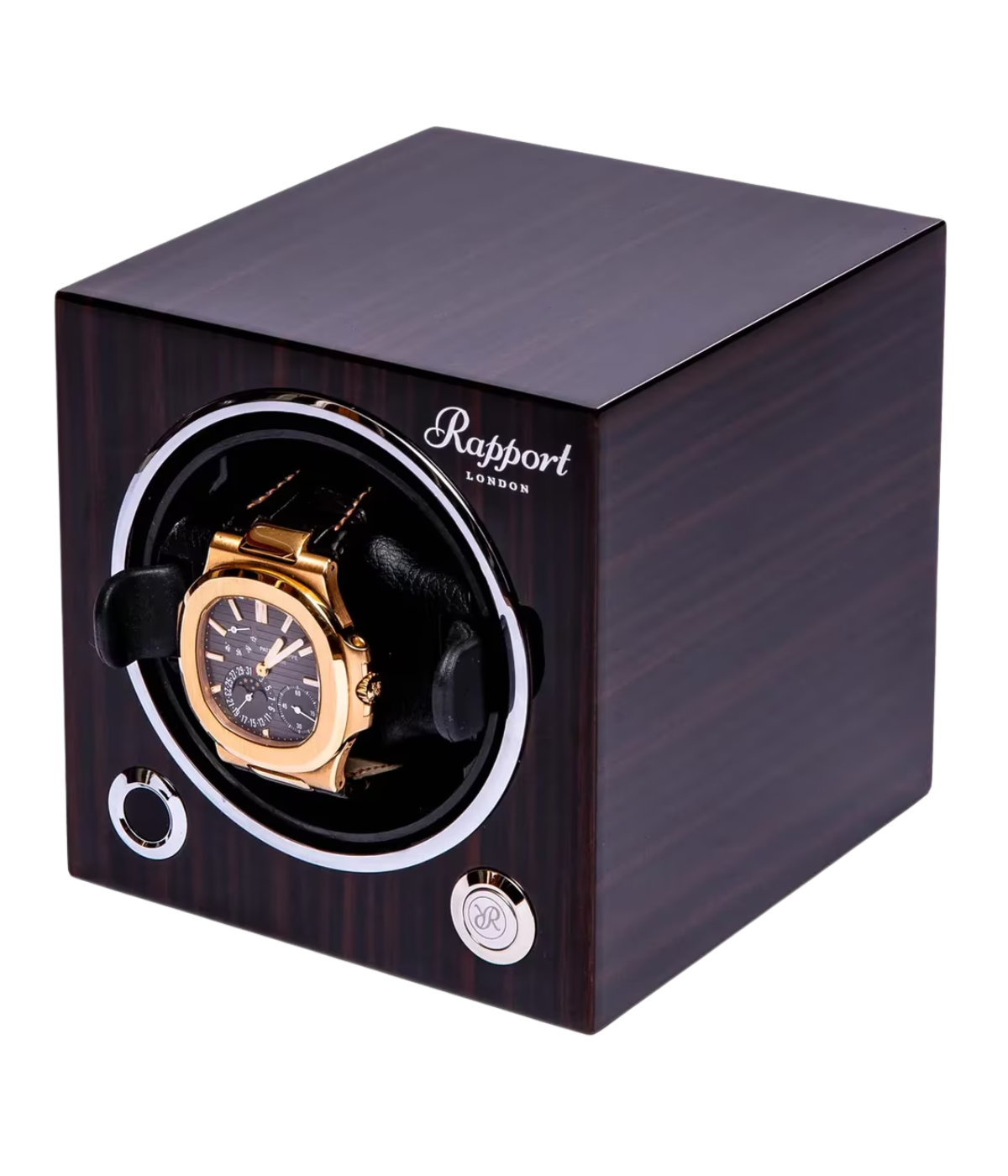 Evolution Cube Watch Winder in Macassar Wood