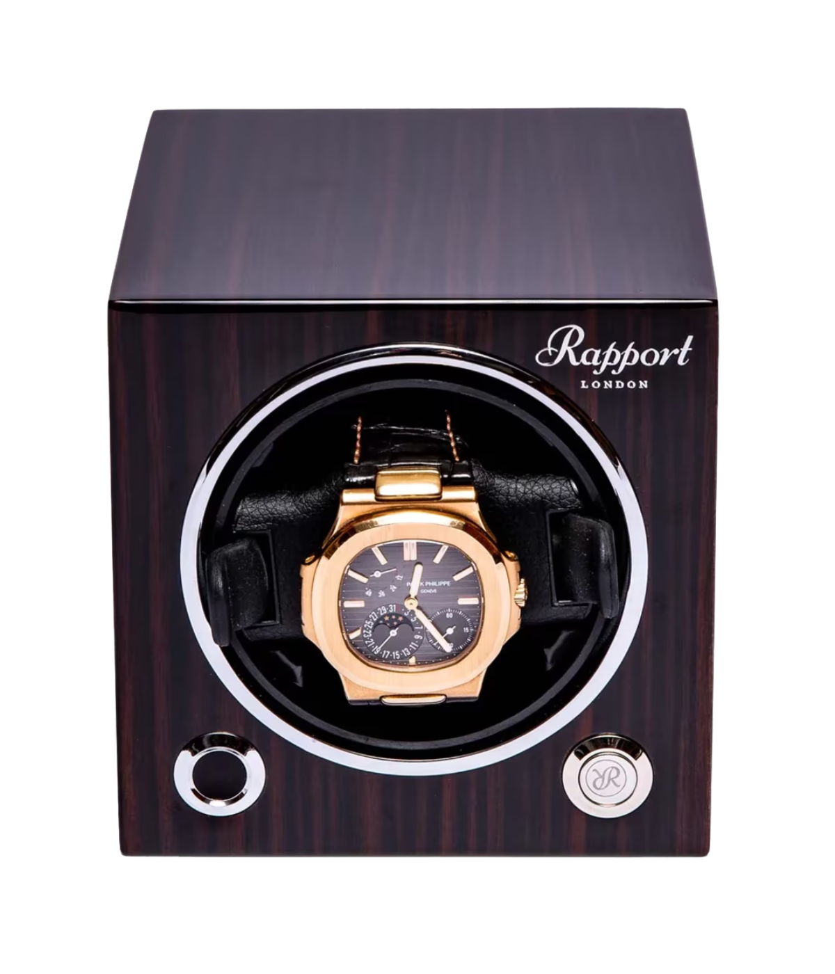 Evolution Cube Watch Winder in Macassar Wood