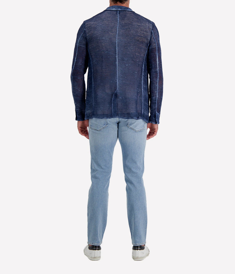 Geometric Camouflage Rever Jacket in FIUME