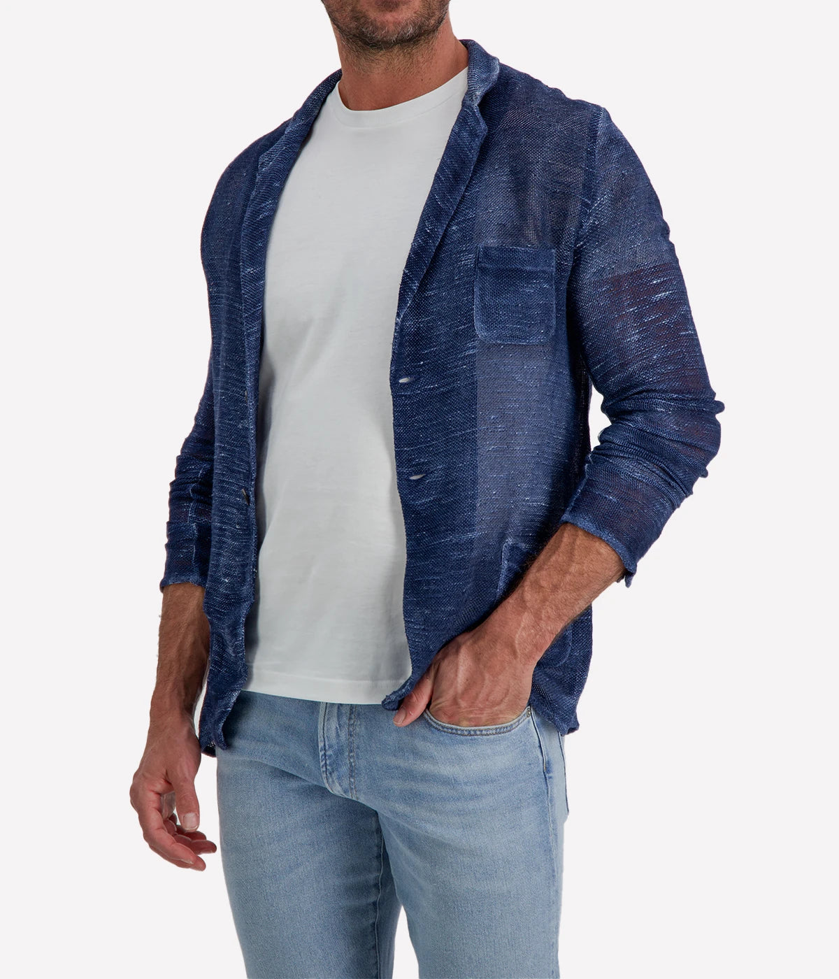 Geometric Camouflage Rever Jacket in FIUME
