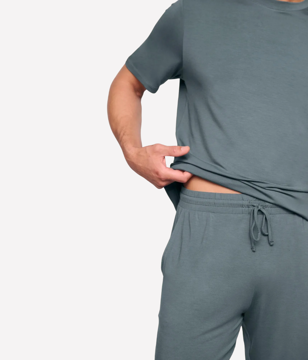 Henry Short PJ Set in Stone Blue