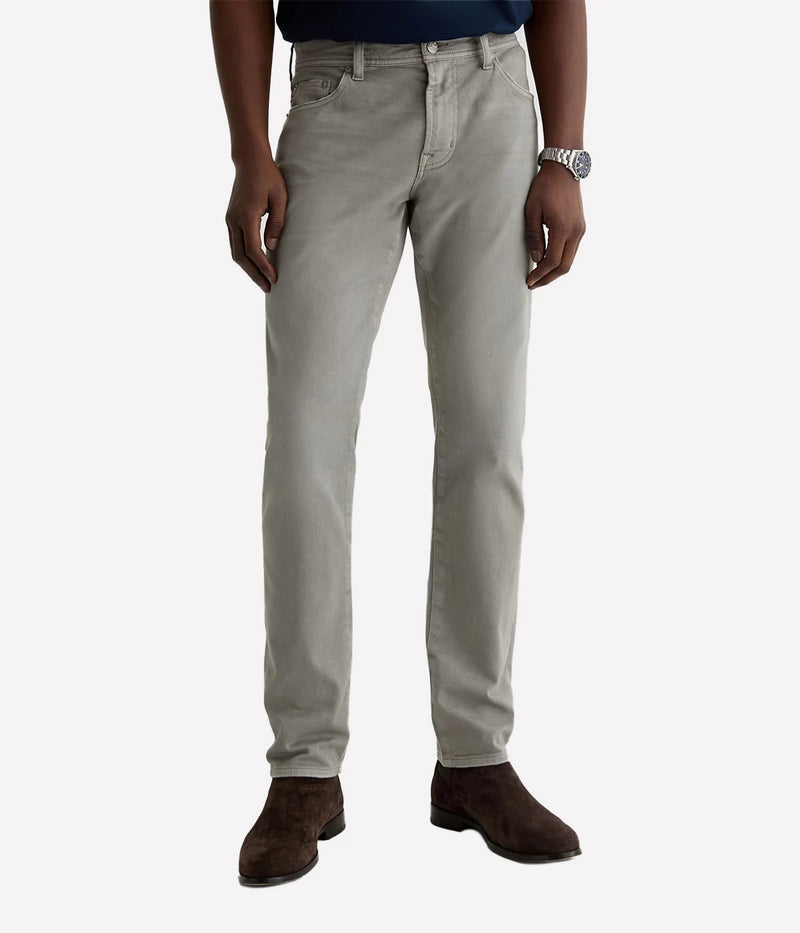 AG Tellis Jean 7 Years Sulfur Classic Grey On Model Front View Modern Slim Jean