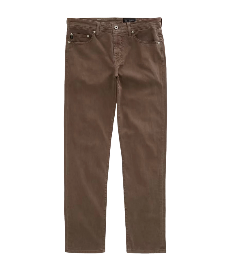 Front product view of AG Everett SUD Pant in Sulfur Taupe Grey