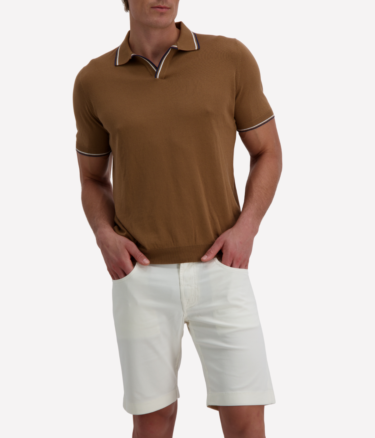 Short Sleeve Tennis Shirt in Mustard