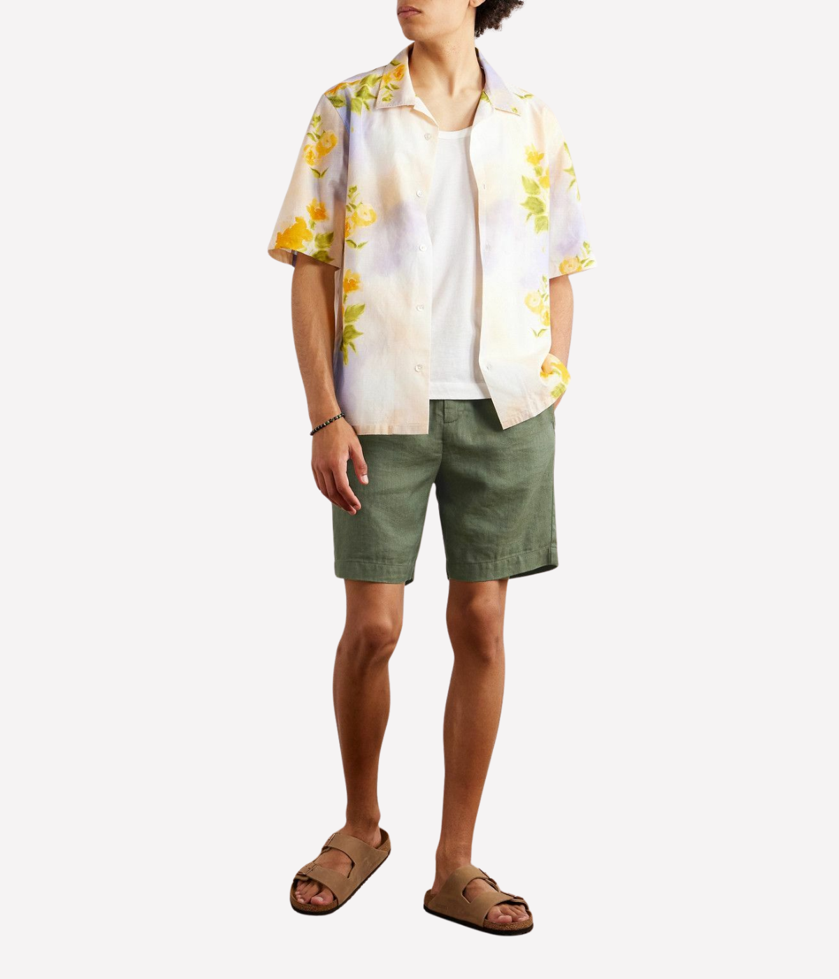 Felipe Linen Short in Willow Green