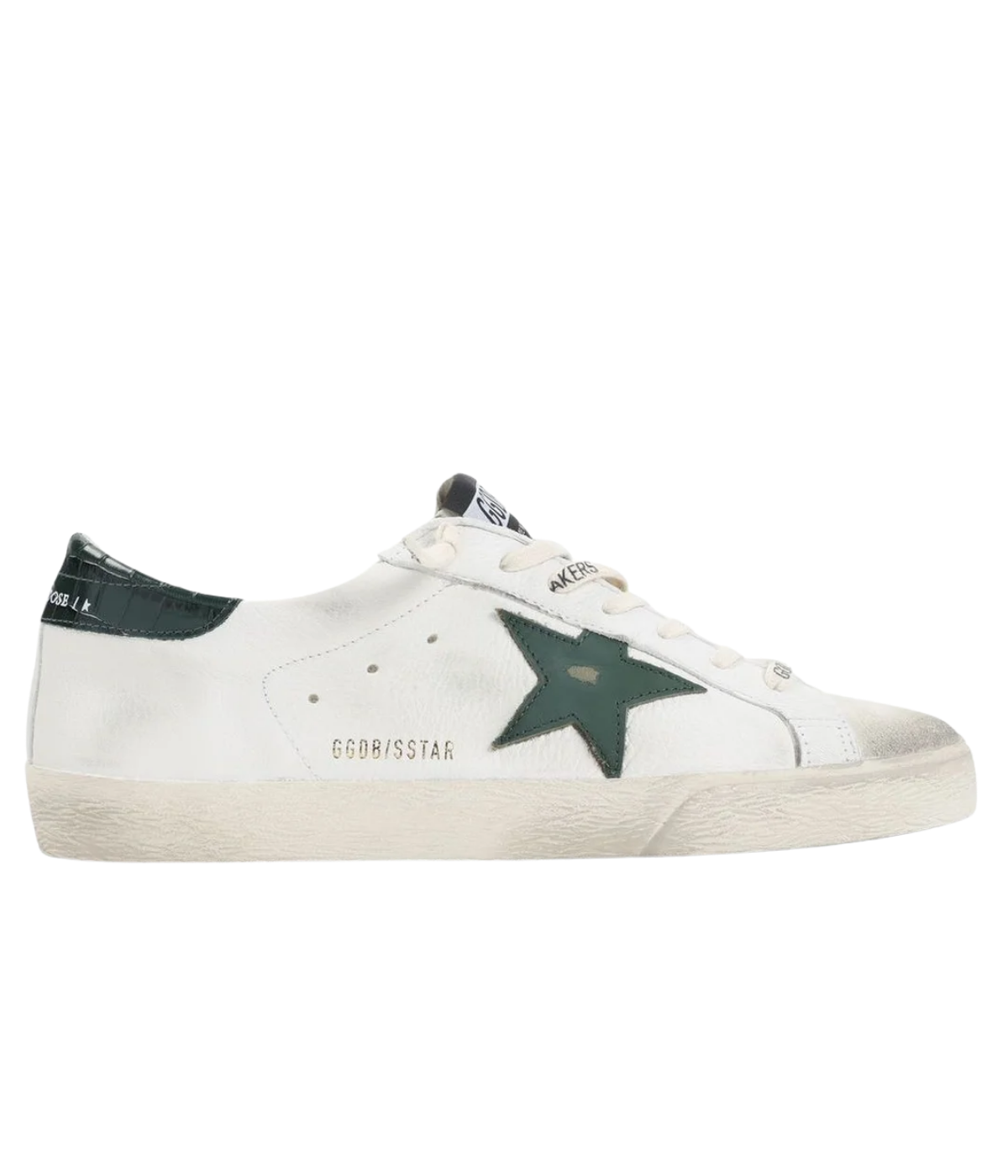 Super Star Sneaker in White & Green