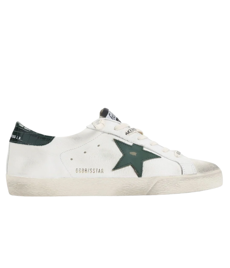 Super Star Sneaker in White & Green