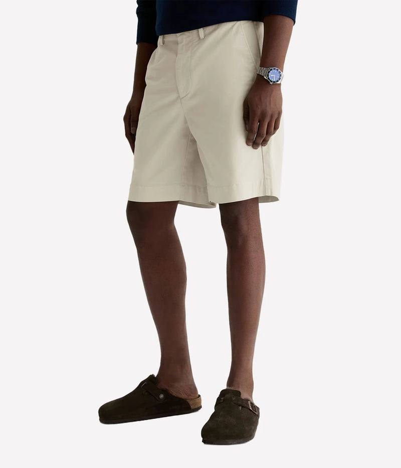 AG Jeans Archie Short in Pumice – Angled Front View on Model Tailored Stretch Twill Shorts