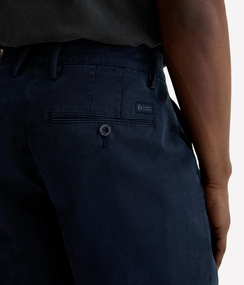 AG Jeans Archie Short in Sulfur Modern Navy – Close Up Back View Tailored Stretch Twill Shorts