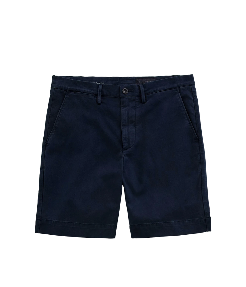 AG Jeans Archie Short in Sulfur Modern Navy – Flat Lay View Tailored Stretch Twill Shorts