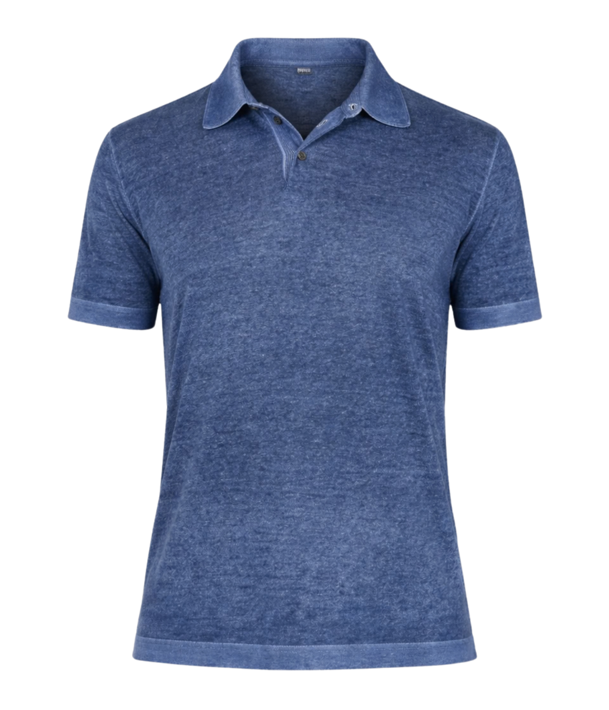 Hand Painted Round Neck Polo in Midnight