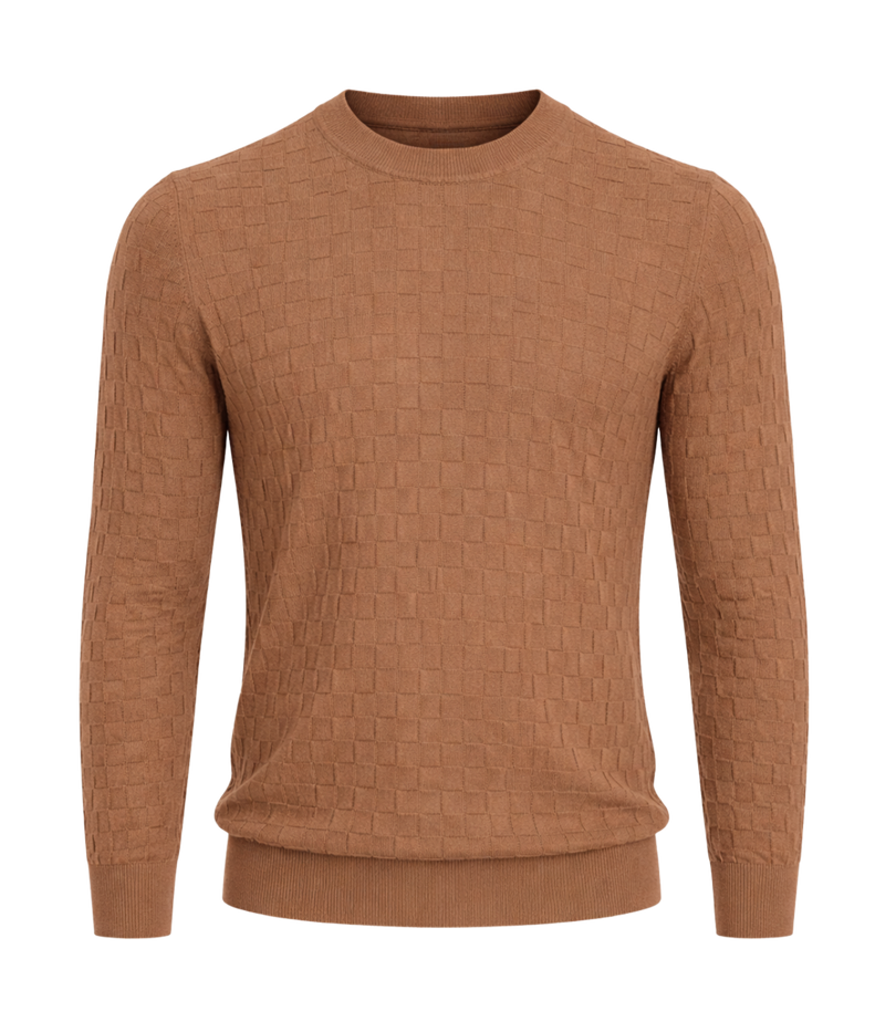 Crew Long Sleeve in Tobacco Brown