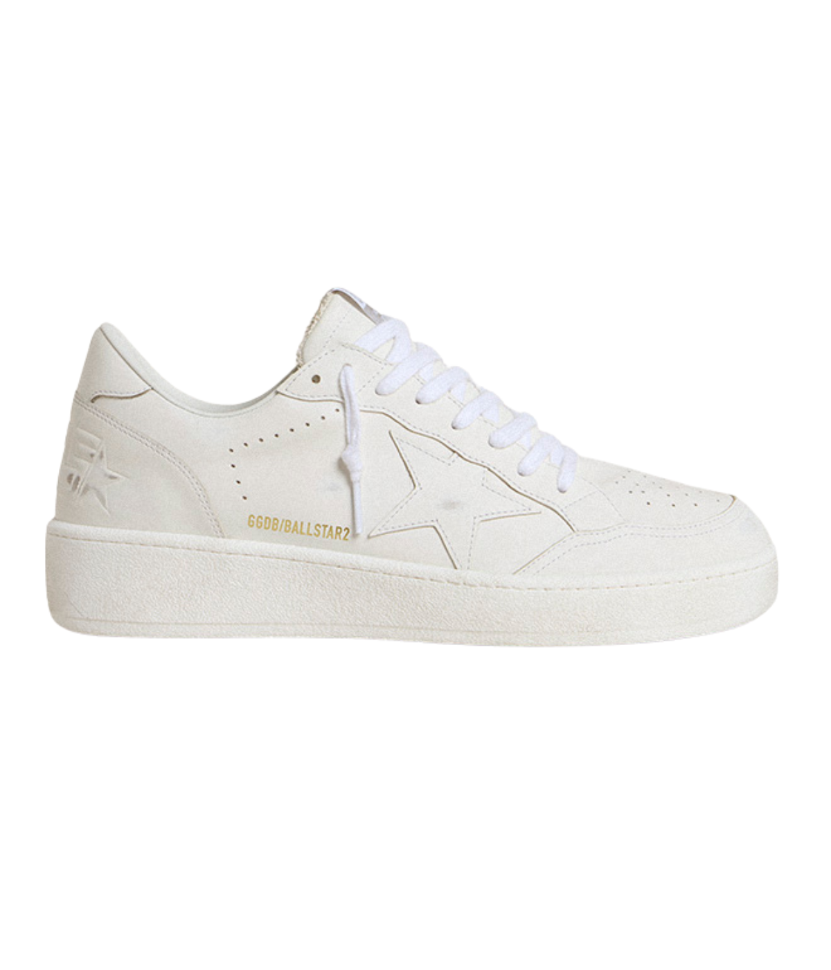 Golden Goose BallStar 2 Sneaker In Optic White - side shot