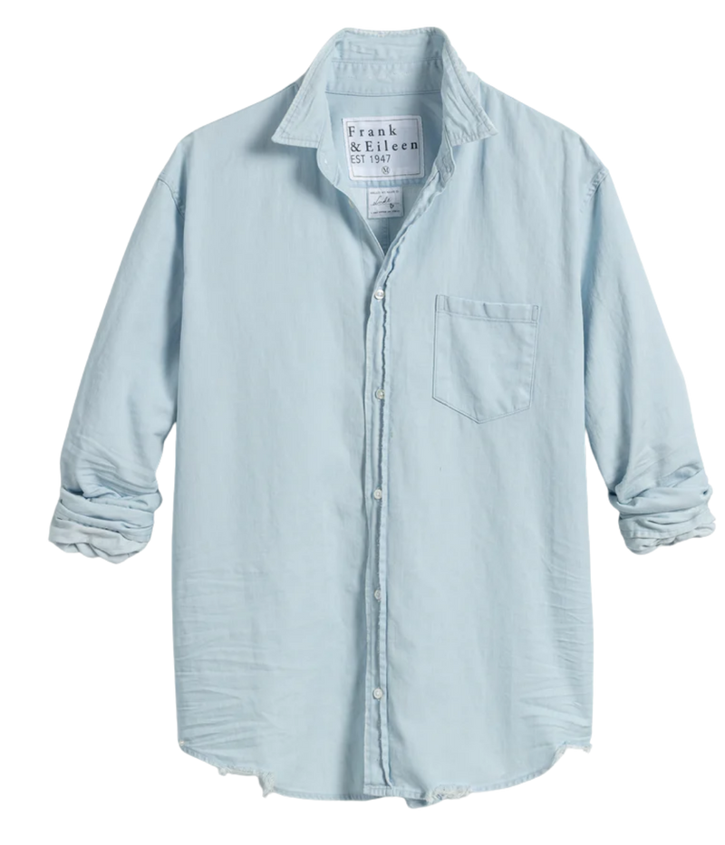 Luke Woven Shirt in Classic Blue Wash Denim