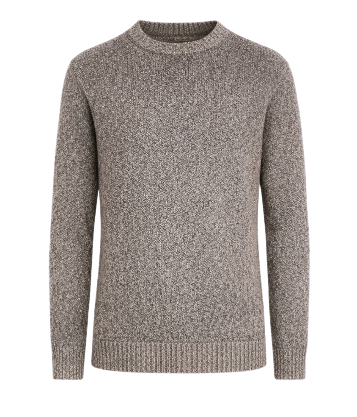 Man Knittted Pullover in Taupe