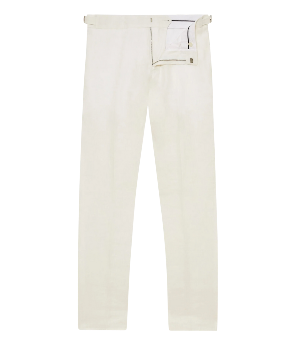 Griffon Italian Linen Trouser in White Sands