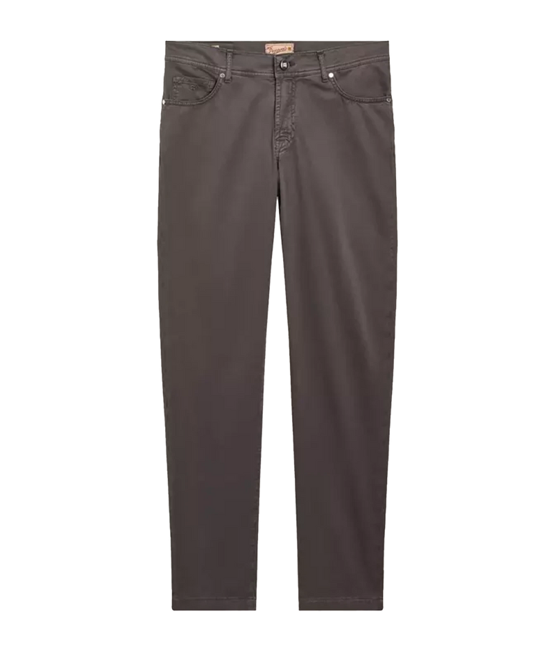 Front product view of Marco Pescarolo Neranom Cotton Five-Pocket Trouser in Grey